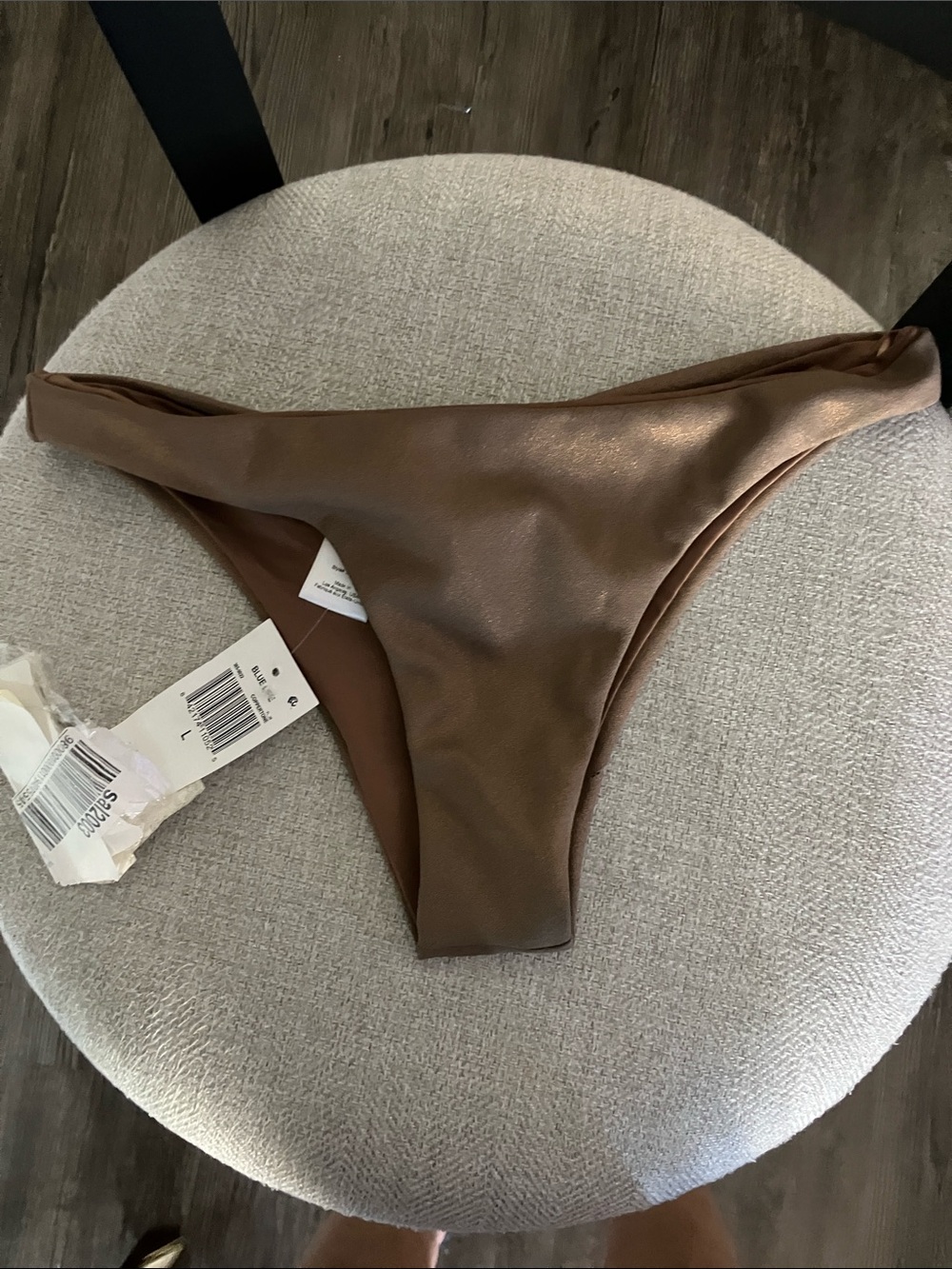 Blue Life Brown High-Cut Bikini Bottom